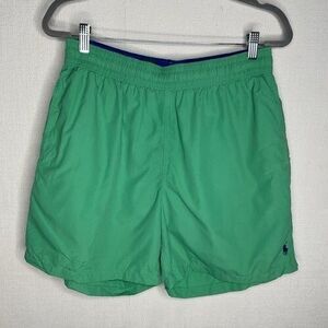 VTG Polo Ralph Lauren Mesh Lined Summer Beach Swim Trunk Shorts Men Size L Green
